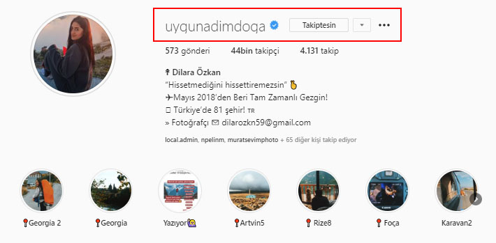 instagram mavi tik alma